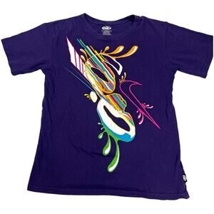 Nike 6.0‎ T-Shirt Purple Graphic Short Sleeve Skate Tee 100% Cotton Kid's Large